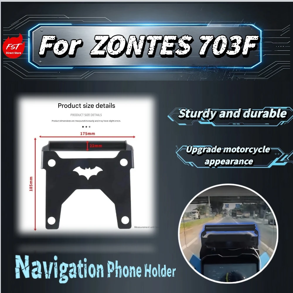 For Zontes 703F Modified Extension Bracket, Windshield style phone holder, solid support, perfect fit for daily riding