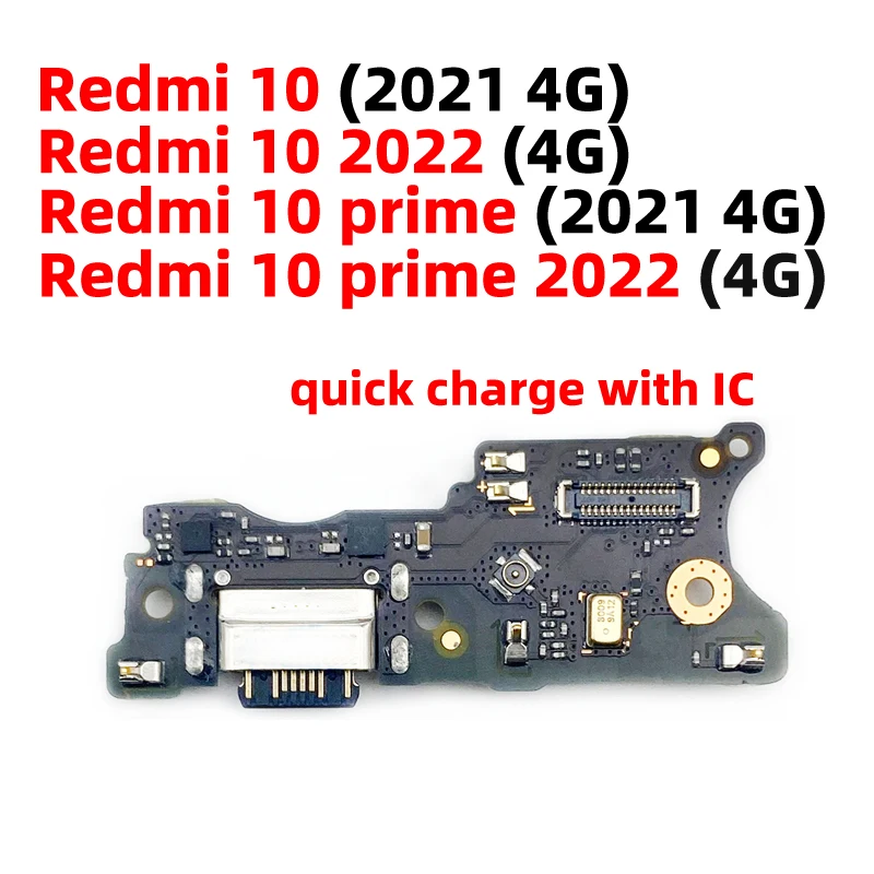 For xiaomi redmi 10 prime 2021 2022 4G Dock Connector USB Charger Charging Port Flex Cable Board Replacement