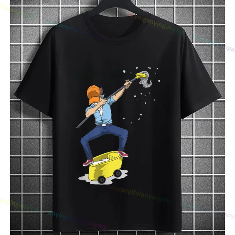 Unisex Funny Housekeeper Cleaner Clean Graphic T-shirt Short Sleeve Casual Fashion 100% Cotton Round Neck Humor Style T-shirt