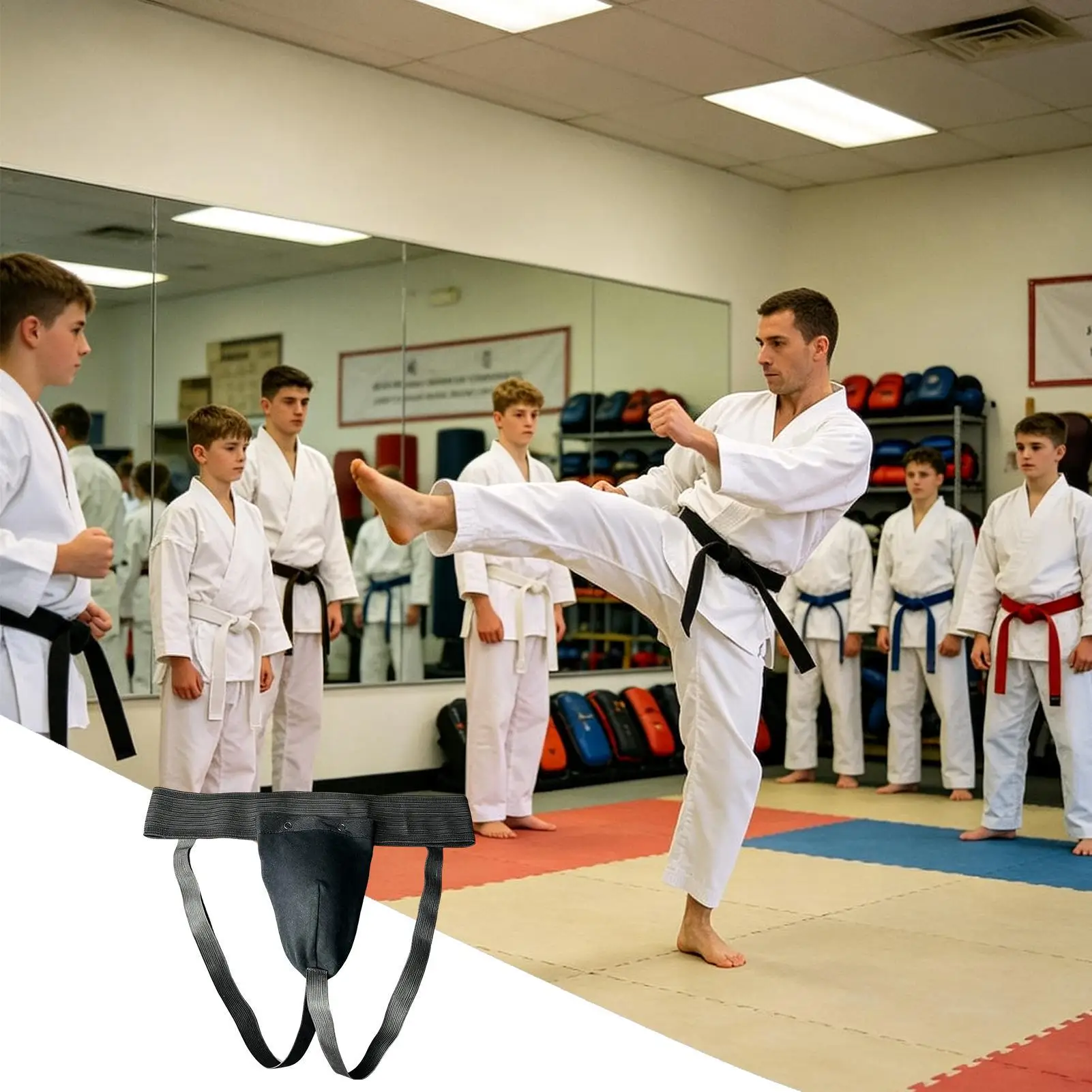 Protège-guêtres de boxe élastique et respirant avec coussinet amovible pour la sécurité des entraînements sportifs de football et de fitness