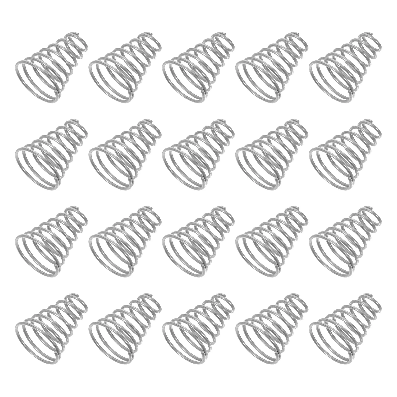 20Pcs Battery Spring Stainless Steel Conical 0.8mm Wire Diameter Compression Spring Flashlight Tailcap LED Torch Support