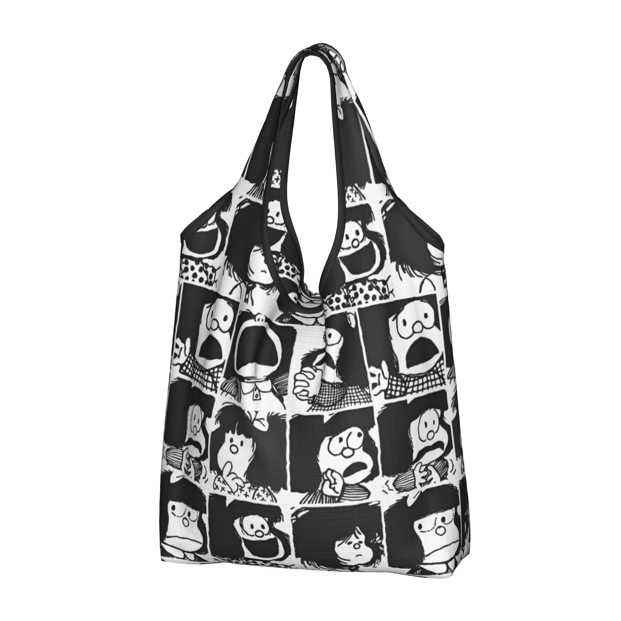 Kawaii Printed M-Mafaldas Manga Comics Tote Shopping Bags Portable Shoulder Shopper Hot Handbag