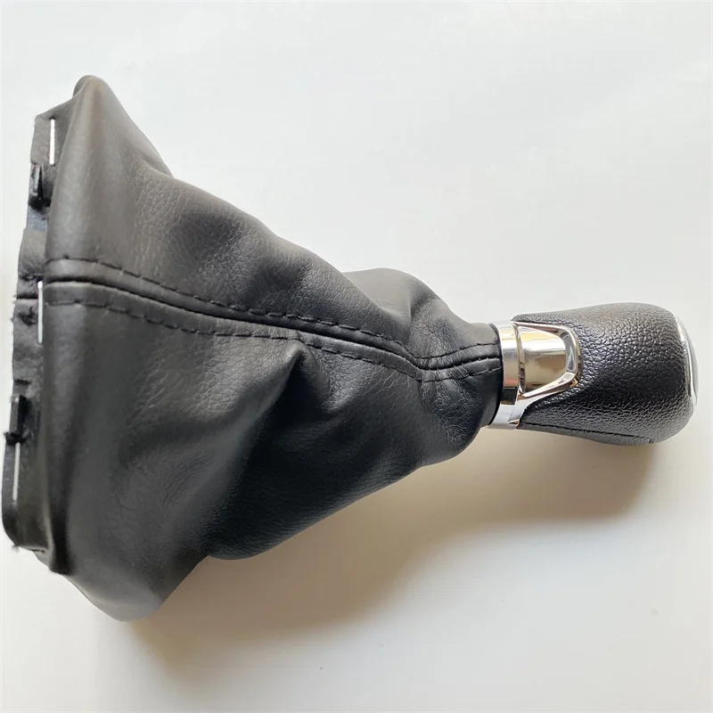 AZ-For Skoda Octavia 2 A5 A6 2004 2005 2006 2007 2008 2009 2010 2011 2012 2013 5 / 6 Speed Gear Lever Stick Shift Knob Leather B view 5