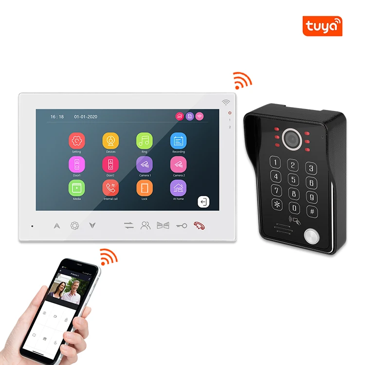 wireless video door entry intercom system apartment video door intercom access control system for villa