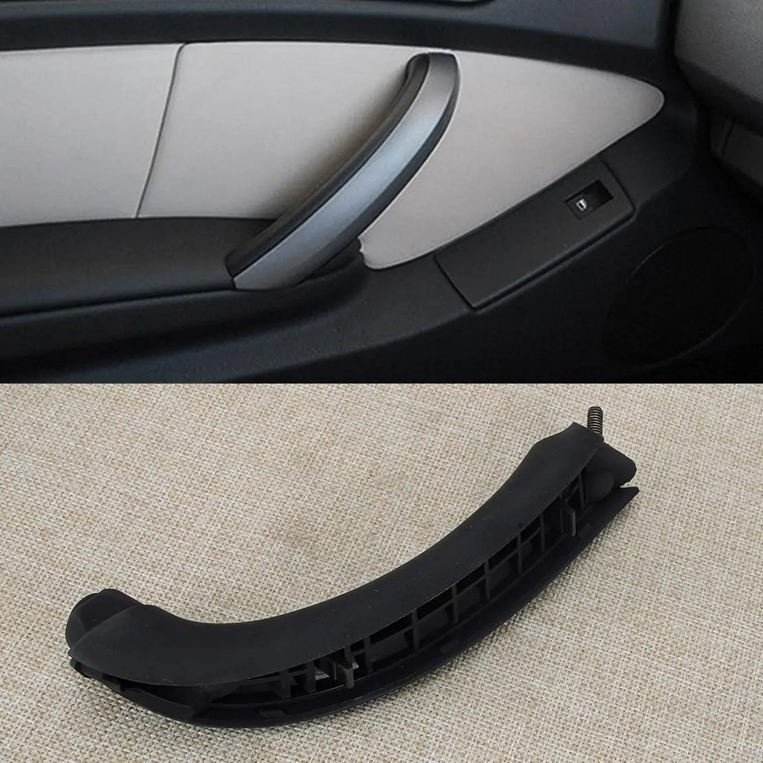51418265077 Car Front Left Inner Door Side Pull Handle Panel Fit for BMW E53 X5 1999 2000 2001 2002 2003 2004 2005 2006 Black