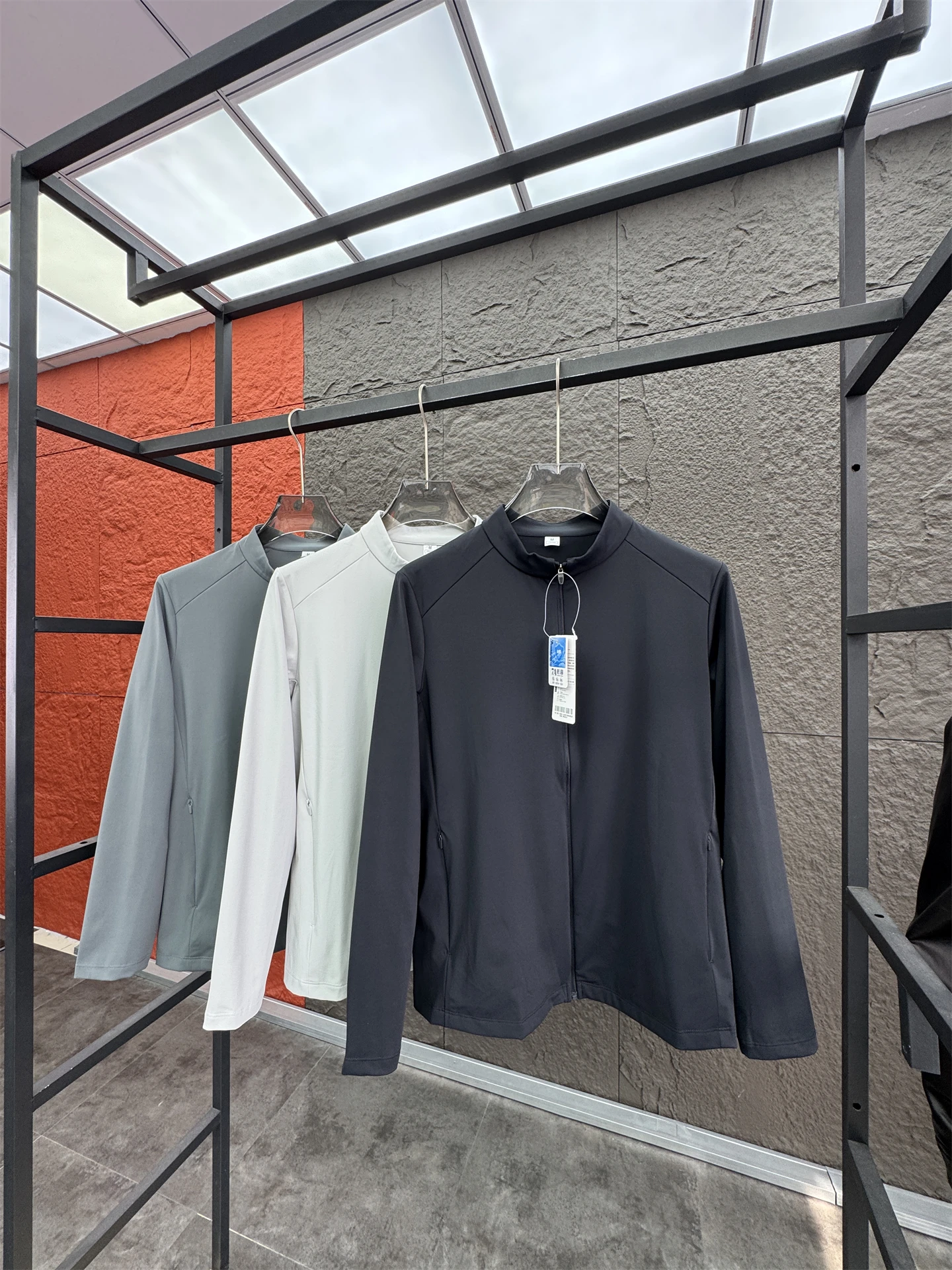 

Svip Men's Thiened Casual Jaet Stand Fit Pure Color Stand Collar Leisure Outerwear Comfortable Spring Autumn Coat