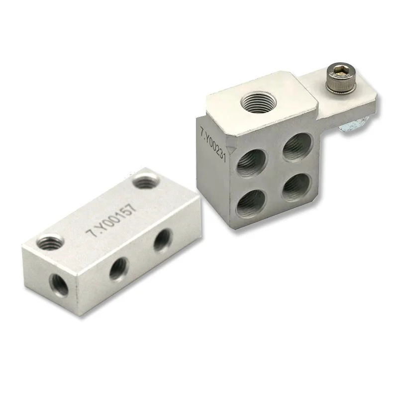 MB M5/G18 Series Pneumatic Busbar Diverter Multi-Line Aluminum Divider Exhaust Circuit Block Connectors for Industrial Use