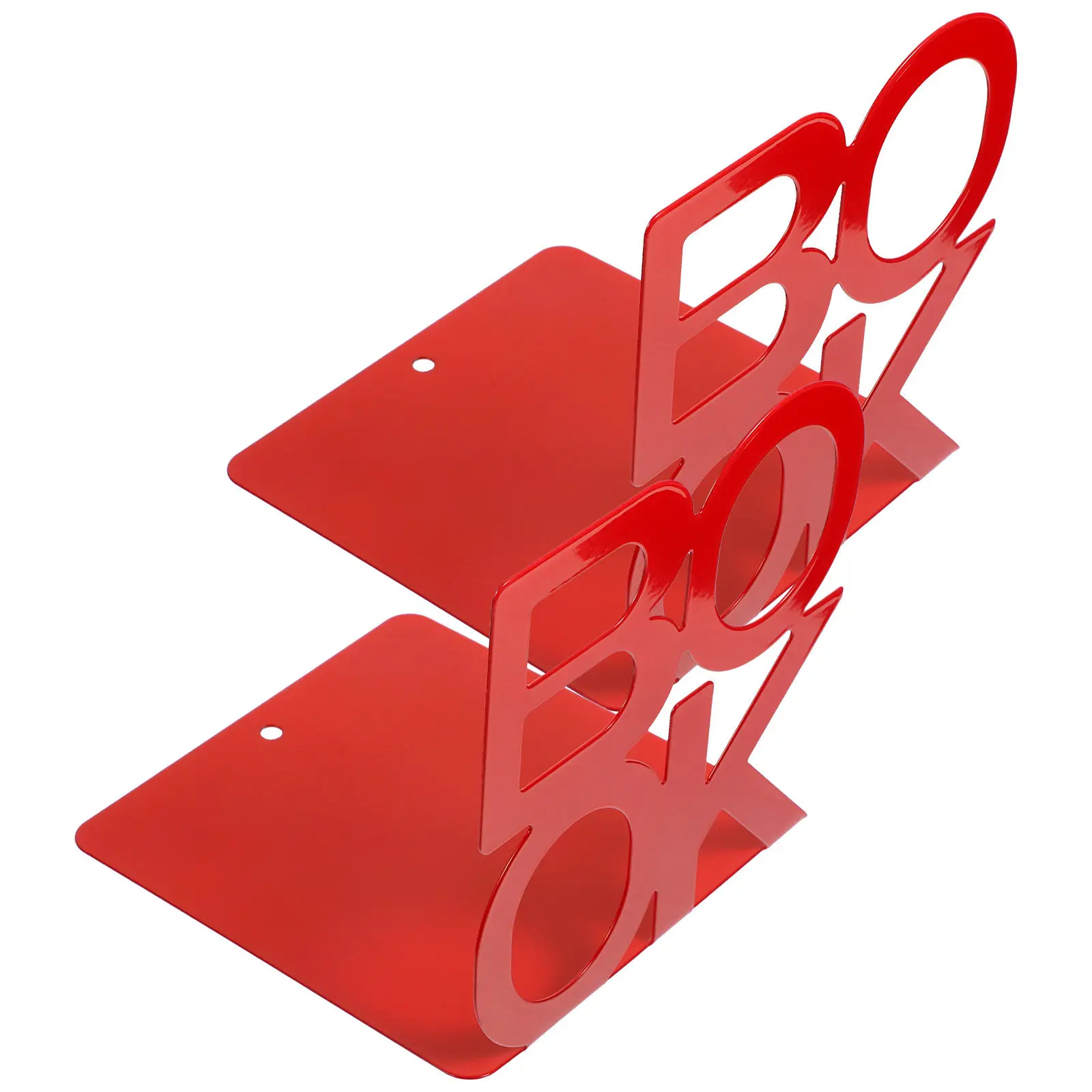 1Pair Exquisite Metal Bookends Elegant Pattern Book Stands for Bookshelves Desks Living Room Study Organization Decorative Book