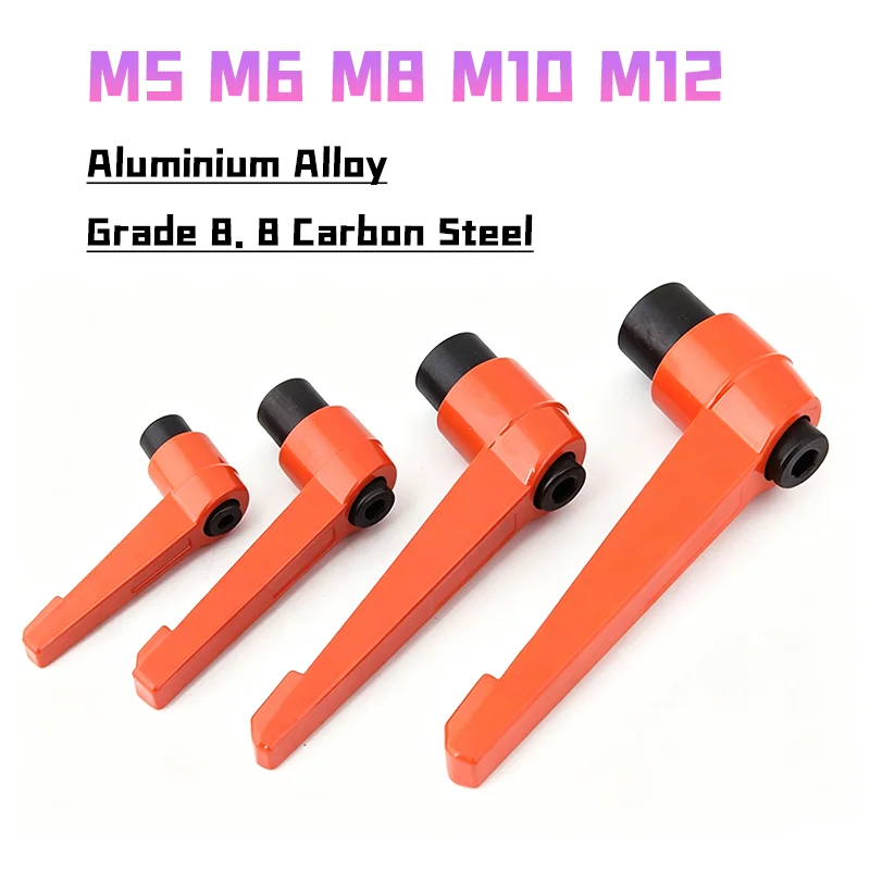 M5 M6 M8 M10 M12 Clamping Lever Machinery Adjustable Handle Locking Female Thread Knob Grade 8.8 Carbon Steel / Aluminium Alloy