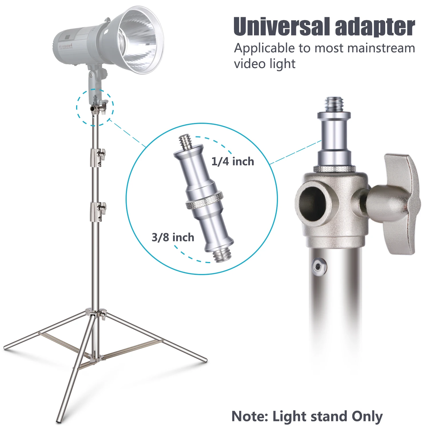 Photography Tripod 280CM Stainless Steel Air Pressure Lighting Stand For Projector Camera Ring Light Live Youtube and Softbox