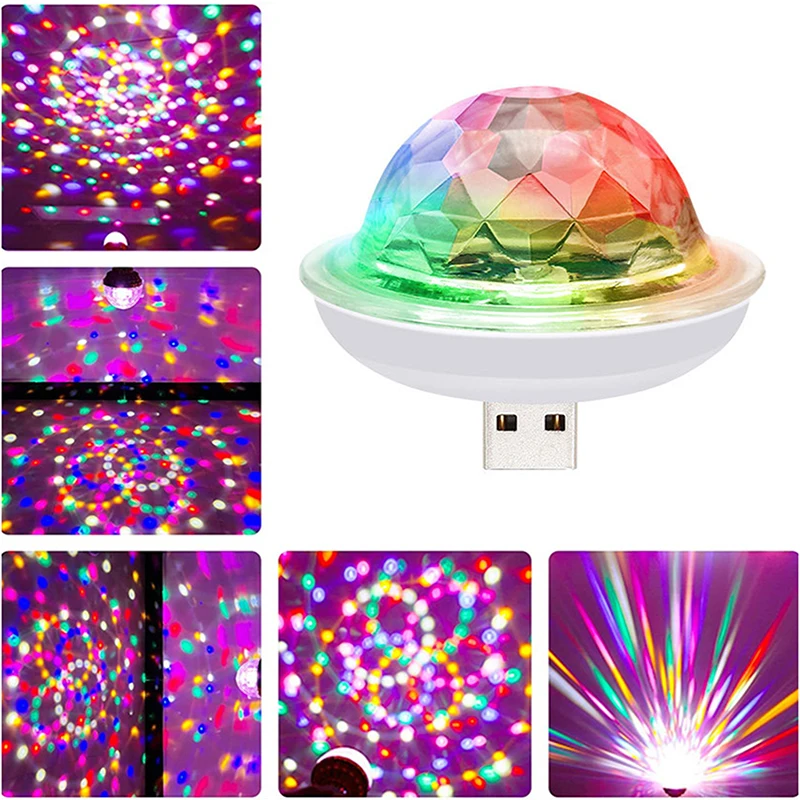 

E27 Mini Rotating Magic Ball Light Rgb Projection Lamp Party Dj Disco Ball Light For Home Party Ktv Bar Stage Wedding Lighting