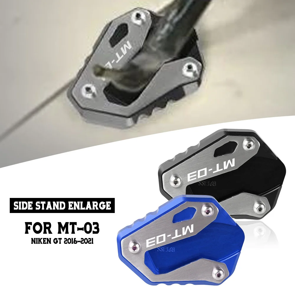 

MT03 Foot Side Stand Auxiliary Pad Kickstand Support Plate Extension FOR Yamaha MT-03 MT03 NIKEN GT 216 2017 2018 2019 2020 2021