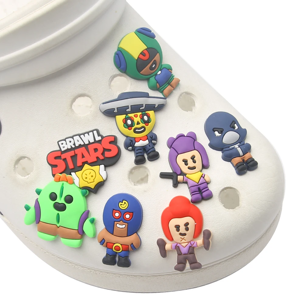 New Product 1-8Pcs Shoe Charms Game Cartoon Shoe Decoration Accessories for Clogs Fit Wristband Kids School Party Gift - view 5