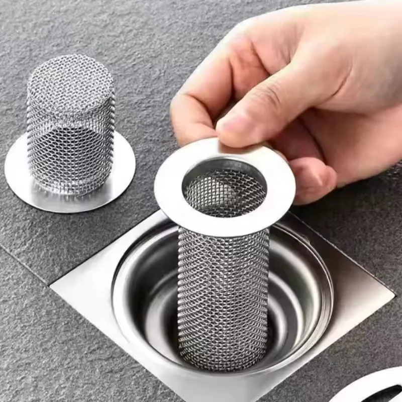 Bathroom Sink Drain Strainers Stainless Steel Hair Catcher Conical Porous Basin Drainer Filter Anti-clog Mesh Basket Rust Proof