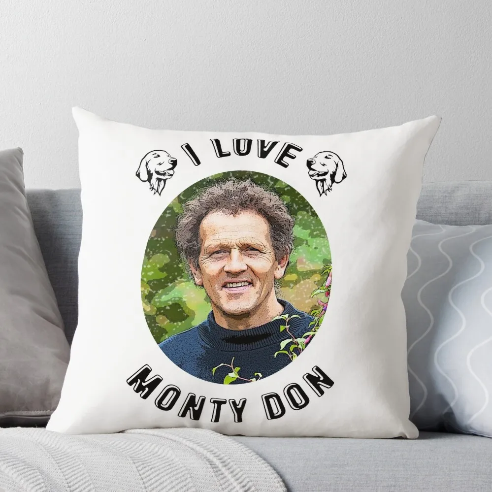 

I Love Monty Don Throw Pillow Pillow Case Christmas Sofa Cushions Christmas Pillow Cases