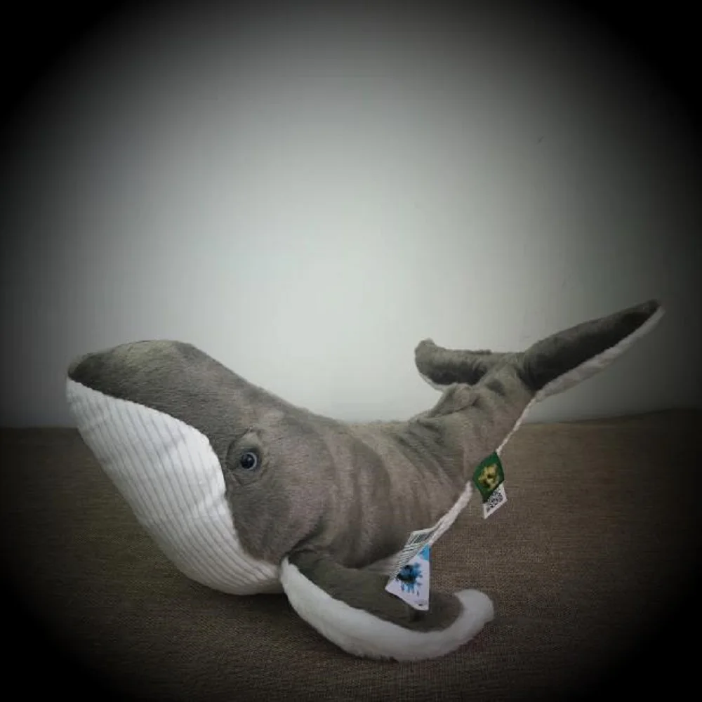 

lovely plush simulation whale toy high quality gray whale doll gift about 40cm