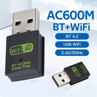 600Mbps USB WiFi Bluetooth Adapter 2 in 1 Dongle Dual Band 2.4G 5GHz USB WiFi 5 Network Wireless Wlan Receiver DRIVER FREE