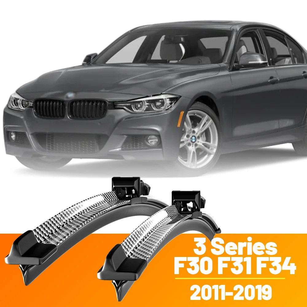 2pcs Front Windshield Windscreen Wiper Blades Carbon Fibre Wipers For BMW 3 Series F30 F31 F34 2011-2019 2012 2013 2014 2015