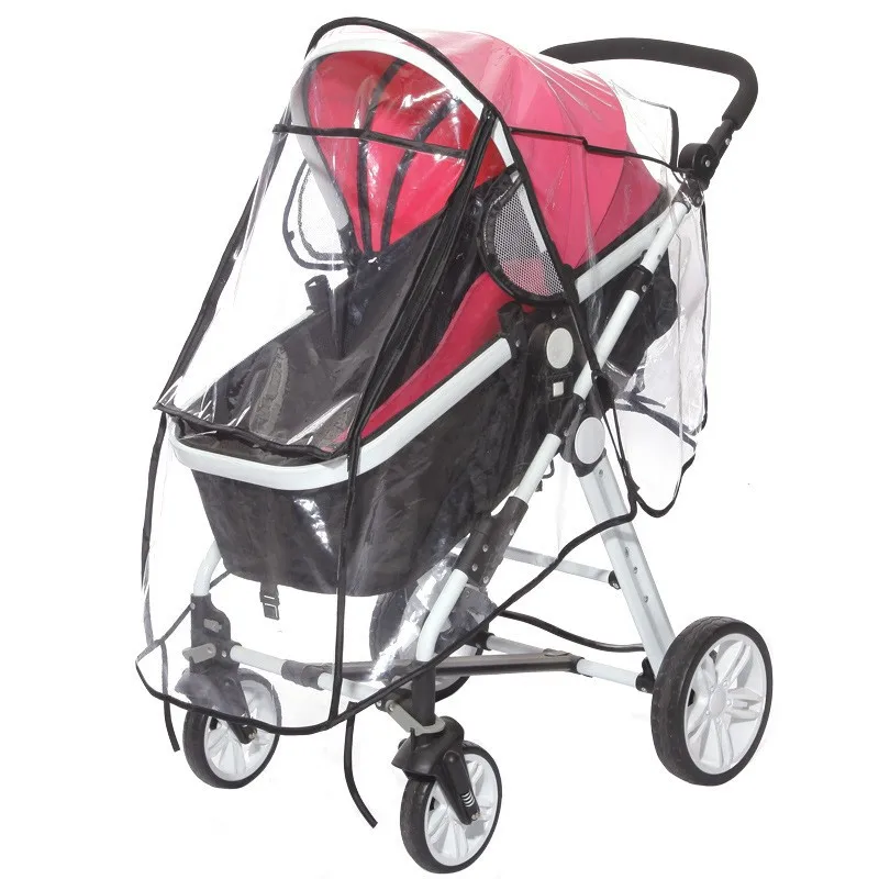 Baby stroller PEVA waterproof and rainproof cover transparent windproof and dustproof opened for baby stroller raincoats