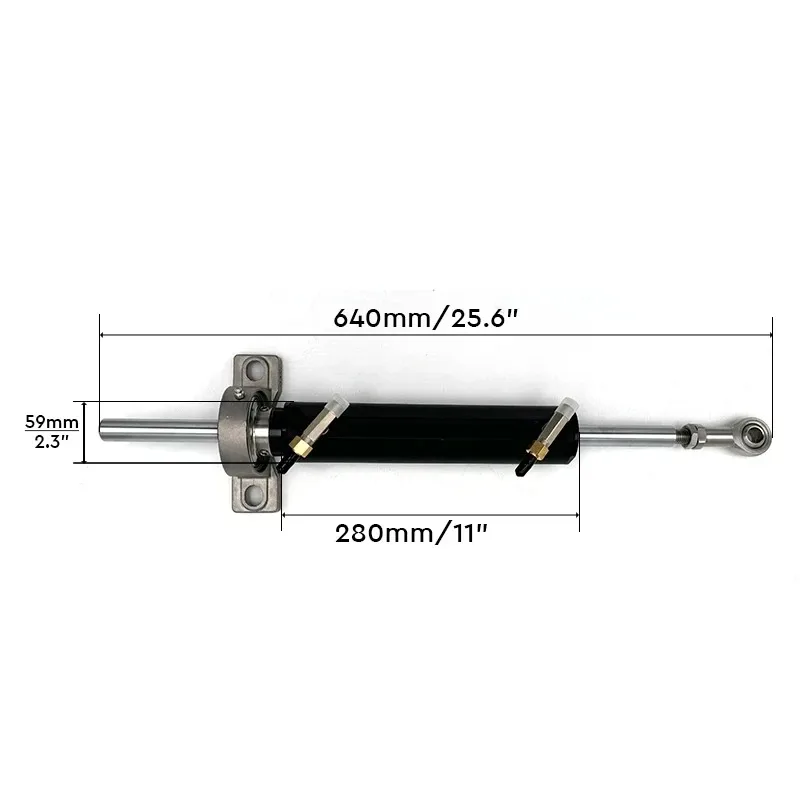 Inboard 2-Line Hydraulic Steering System Compatible with Boats up to 60 Feet ZA0450 Piston Part Made in China