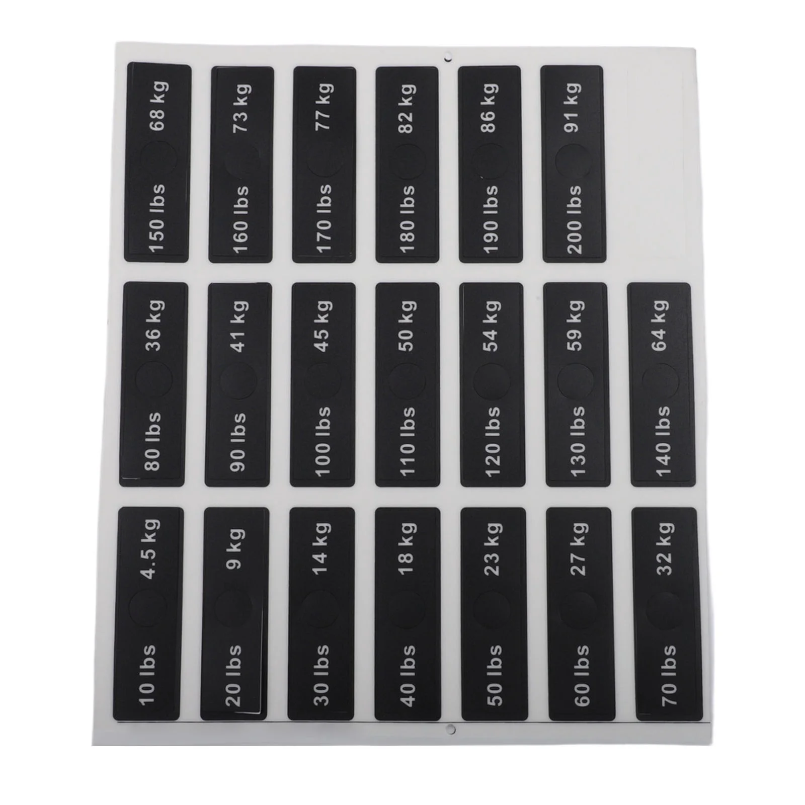 Fitness Equipment Stickers Weight Stickers For Fitness Tracking Clear Identification Stickers Colorful Weight Block Stickers