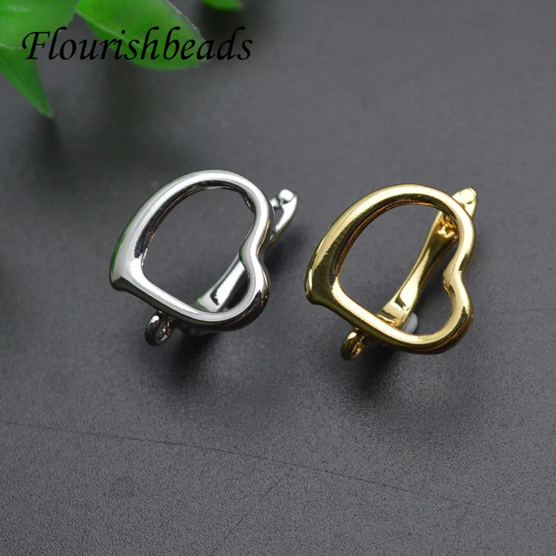 

30pcs/lot High Quality Gold Rhodium Plating Nickel Free Heart Shape Earring Hooks Hoops for Jewelry Making Supplier