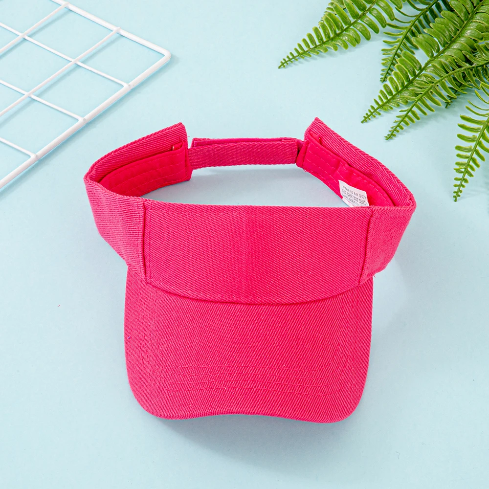 Baumwoll-Sonnenblende für Damen und Herren – Verstellbare Baseballkappe mit offenem Oberteil für Sport, Laufen, Golf, Strand – Mehrere leuchtende Farben – Detail 14