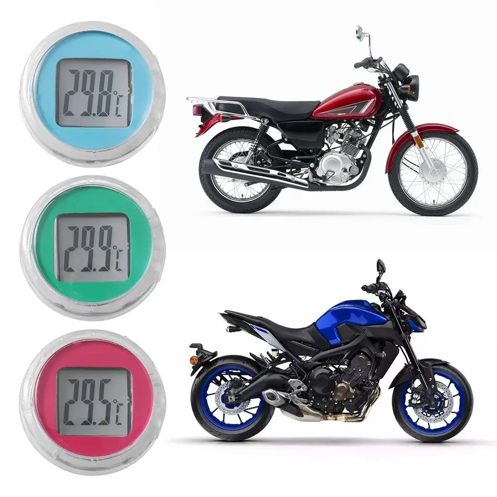 Interior Paste Type Waterproof Digital Temperature  Meter Motorcycle  Thermometer Instruments