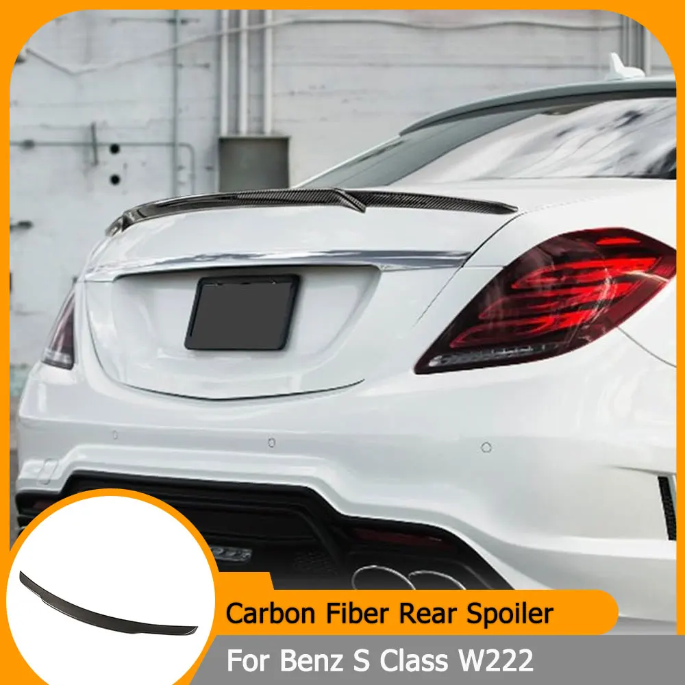 

Carbon Fiber Car Rear Trunk Wing Spoiler For Mercedes-Benz S Class W222 2014-2019 Rear Wing Spoiler Boot Lid FRP