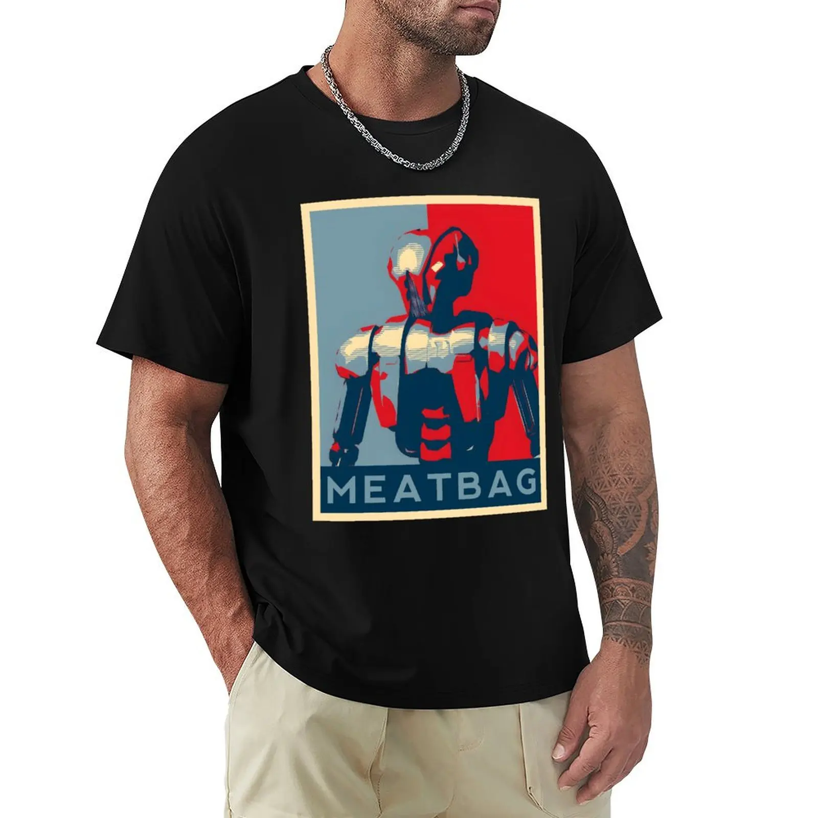 HK-47 Meatbag Poster T-Shirt cotton graphic tees anime shirt anime figures for a boy mens graphic t-shirts anime