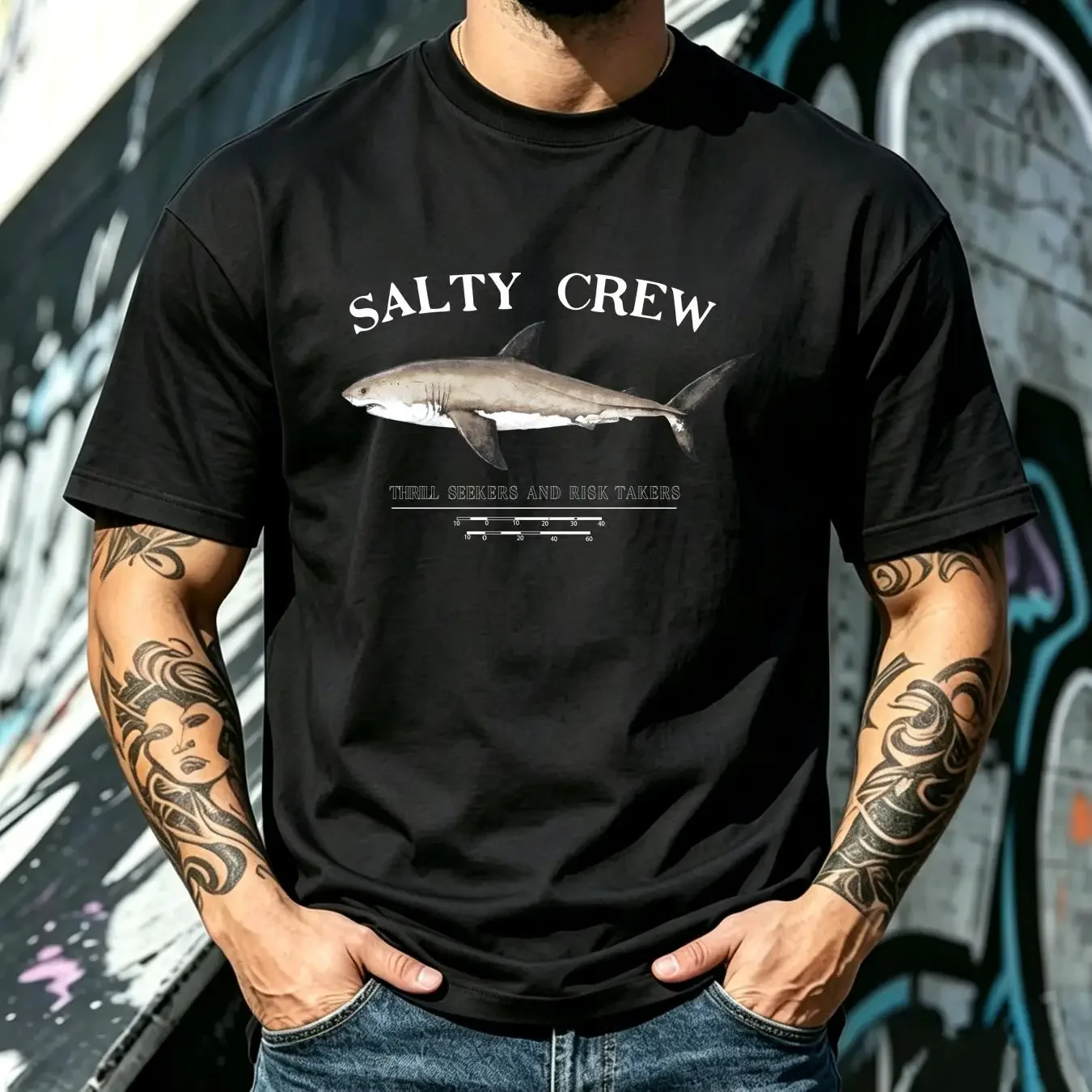washed T Shirt Salty Crew Men's Bruce Standard Long Sleeve in Charcoal Heather or short sleeves vintage Washed