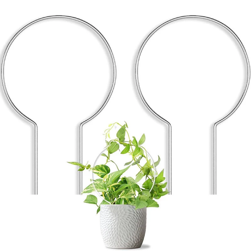 1/2Pcs Transparent U-Shaped Acrylic Vertical Garden Plant Stake Climbing Frame Durable For Indoor Vine And Flower Pot Support