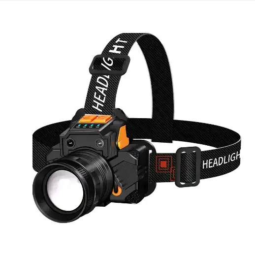 Adjustable L9 Chip Sensor Headlamp Rechargeable Bright Zoomable Headlight for Work