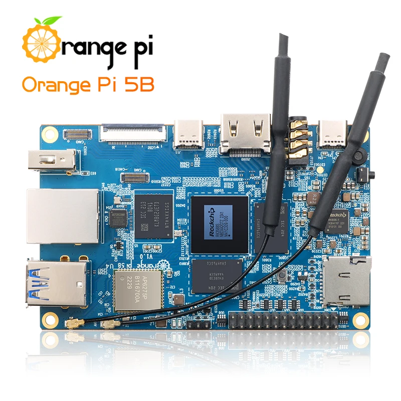 Orange Pi5B 16GB RAM+128GB eMMC RK3588S 8 Core 64-bit Gigabit Ethernet Onboard Wifi6 BT5.0 8K Video SBC Single Board Computer