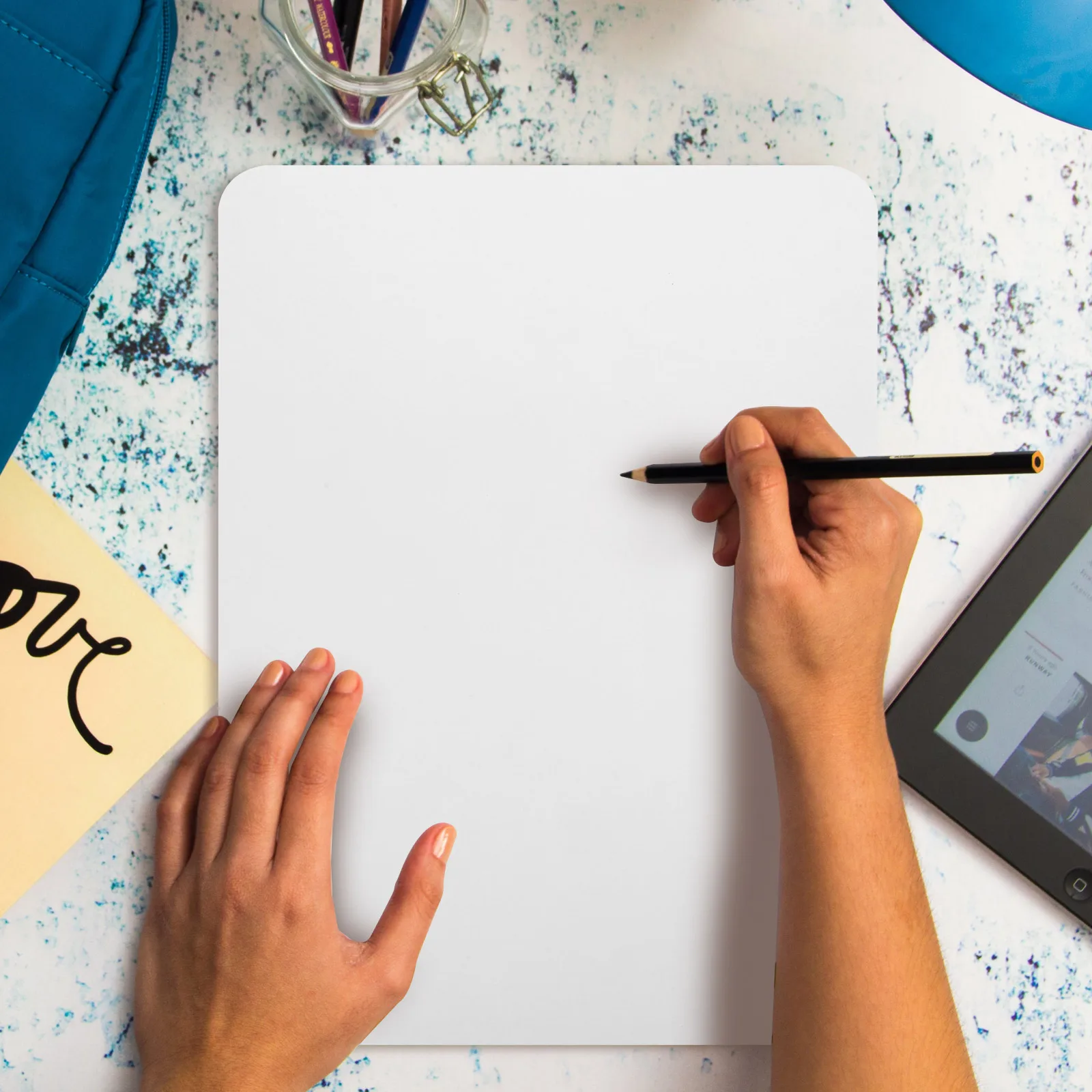

2Pcs Double Whiteboard 21x29.7cm Dry Erase Reusable Memo Wall Note Office Writing Desktop Dry Erase Board Board Tabletop