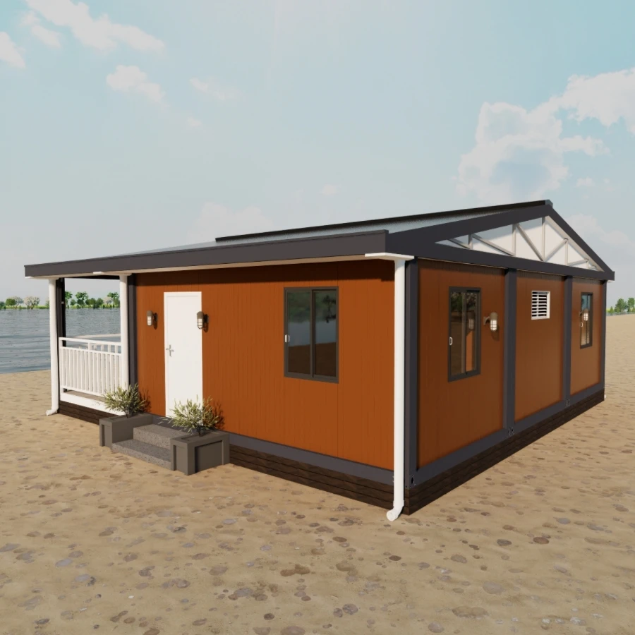 Casa prefabbricata per contenitori prefabbricata da 40 piedi, facile da montare, con disegno per la Nigeria, Sud Africa