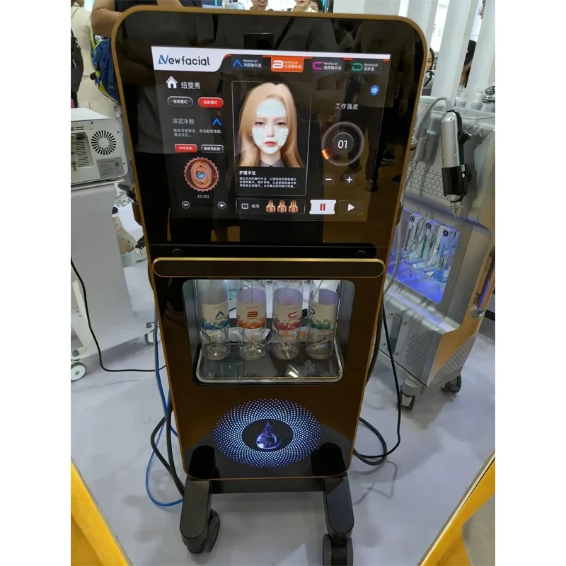 อุปกรณ์บํารุงผิวหน้าออกซิเจน 4-in-1 CO2 Bubble Cleanser, Hydra Peel Exfoliator รักษาสิว - ทําความสะอาดรูขุมขนลึก & ต่ออายุผิว