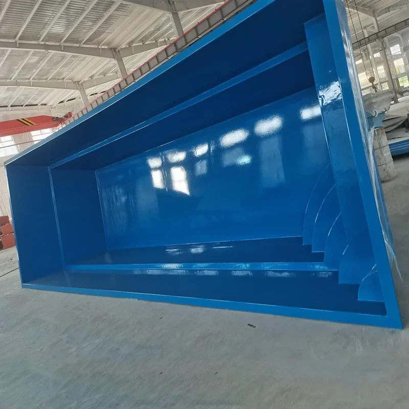 YG 20/40FT حاوية بركة المهنية تحت الأرض منزل الأسرة 6 متر 7 متر في الهواء الطلق سبا الألياف الزجاجية إينجروند حمام سباحة قذيفة