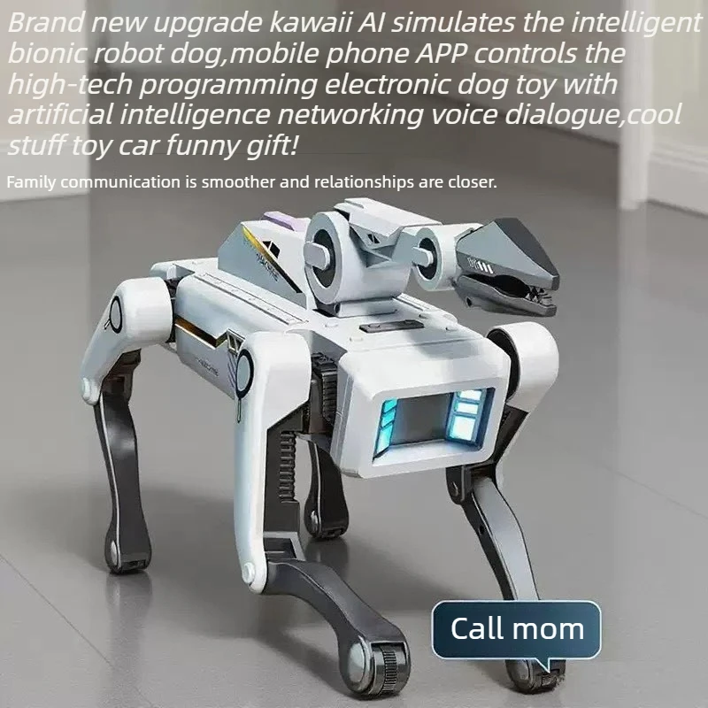 Cool Stuff Funny Gift-Kawaii AI Intelligent Bionic Rc Robot Dog,APP Control Speech Dialogue Electronic Pet,Rc Cars Toys for Boys