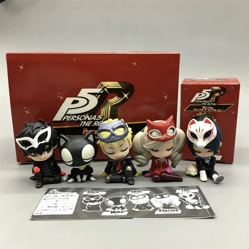 New Persona 5 The Royal Sleeping Shoulder Anime Collectible Figure Action Figure For Desk Decor Joker Mona Skull Panther Fox Toy - view 3