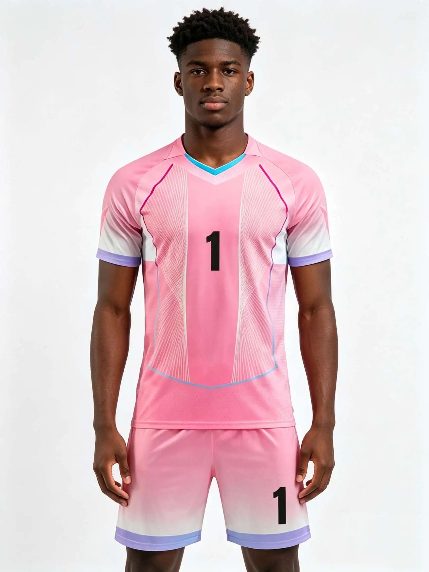 26/27 Unisex Blank Soccer 2‑Piece Set, Kids Adults Parent‑Child Kit, Custom No.1 7 8 9 10 for School Outdoor Team Sports 711510