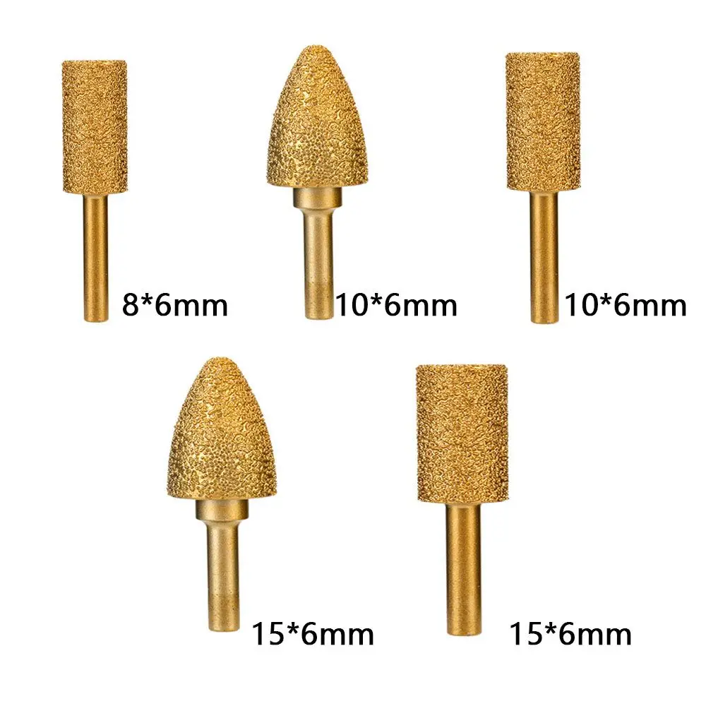 Utensili abrasivi a forma di sfera a grana ovale Punta abrasiva a forma di palla a grana Testa di molatura Testa di molatura cilindrica con rivestimento diamantato