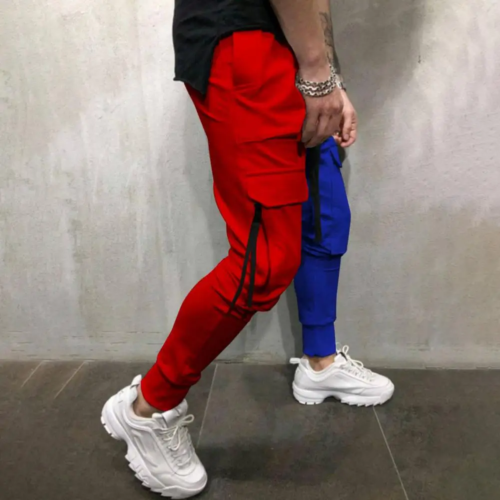 Men Cargo Pants Stylish Men's Cargo Pants with Drawstring Waist Multiple Pockets for Daily Sports Streetwear Featuring for A