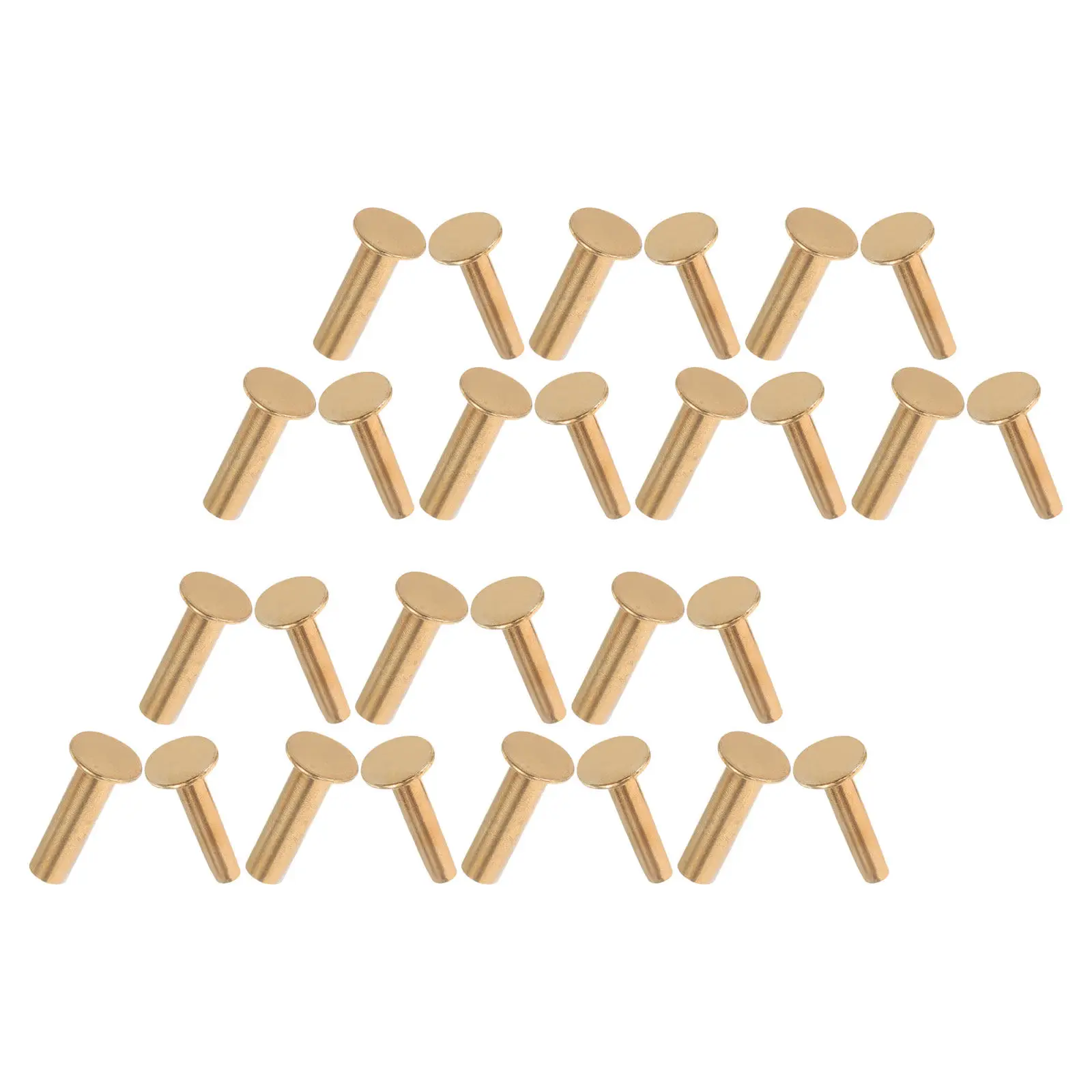 20Pairs Copper Bracket Bolt Rivets 4mmx1.6cm Knife Handle Lock Screws Heavy Duty DIY Knife Making Hardware Rivet Supplies Set