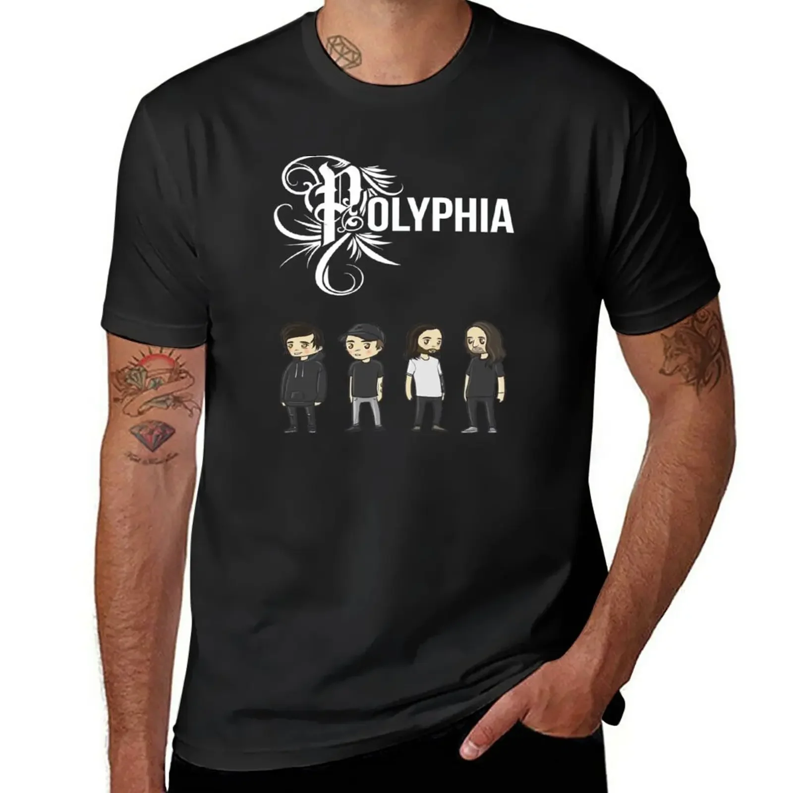 polyphia band - graphic design T-Shirt customs design your own plus sizes plain black t shirts men