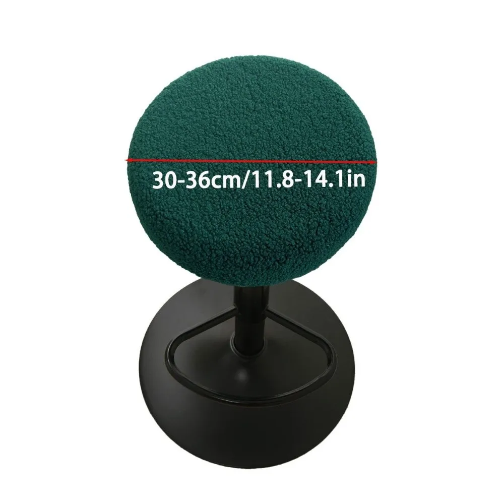 Soft Bar Round Stool Cover Elastic Stretchable Round Chair Cover Thickened Washable Seat Chair Slipcover