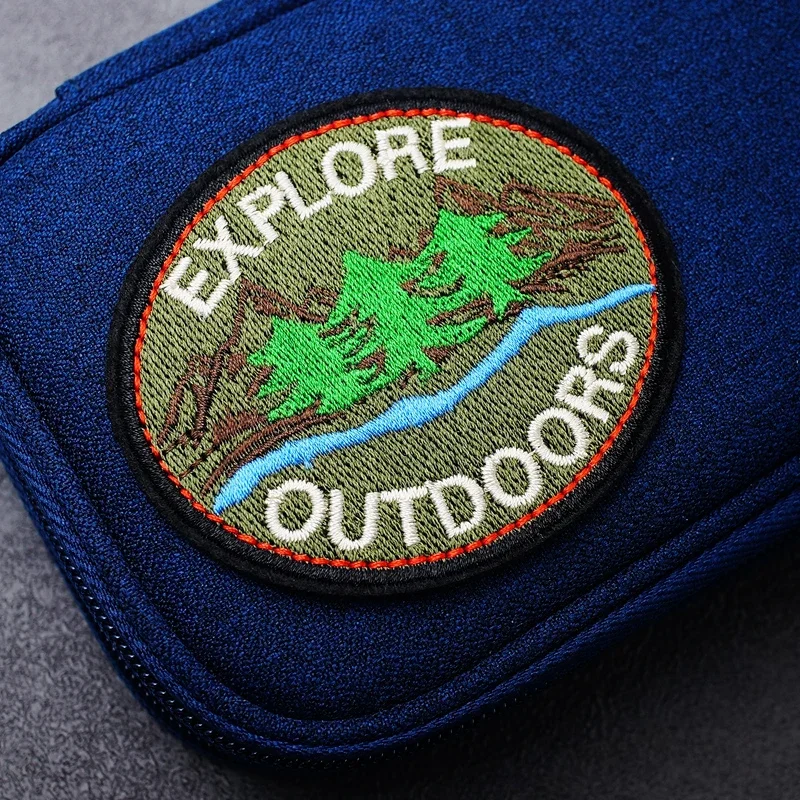 EXPLORE (Size:6.8X7.9cm) DIY Patch Embroidered Applique Sewing Clothes Stickers Garment Apparel Accessories Badges