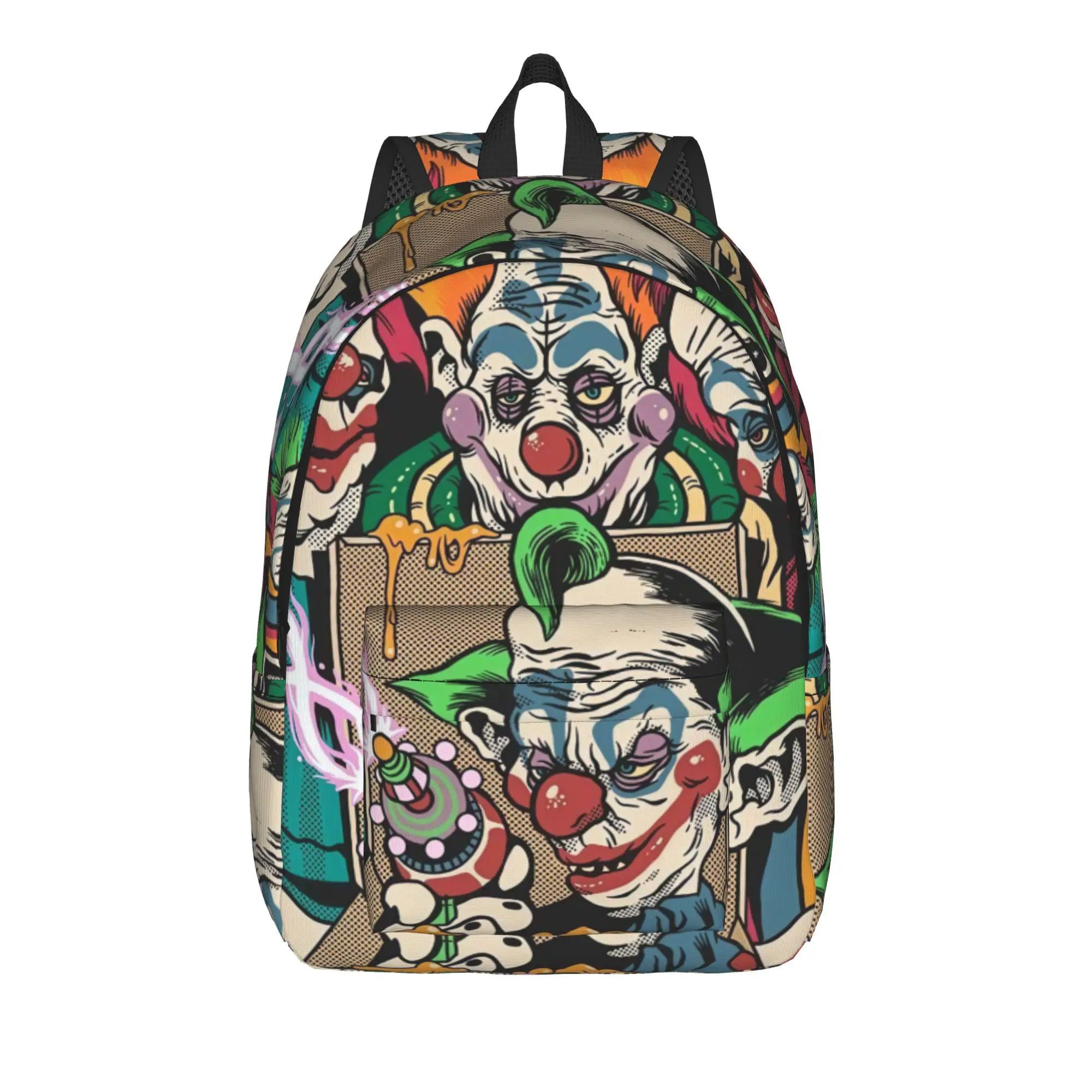 Killer Klowns From Outer Space Wax Backpack  Student Unisex Polyester Sport Backpacks Breathable Novelty School Bags Rucksack