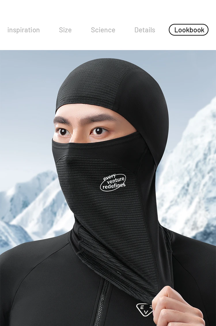 EVR Winter-Woll-Gesichtsmaske, Halswärmer, winddicht, warm, atmungsaktiv, Sturmhaube für Männer und Frauen, zum Skifahren, Radfahren, Motorradfahren, Outdoor-Ausrüstung – Detail 11