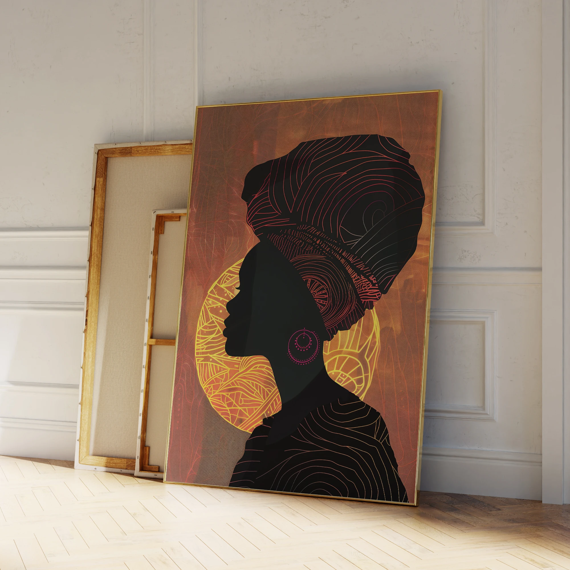 

Современная африканская женская мода, портрет, настенные художественные принты, холст, картина, постер, гостиная, домашний декор